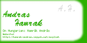 andras hamrak business card